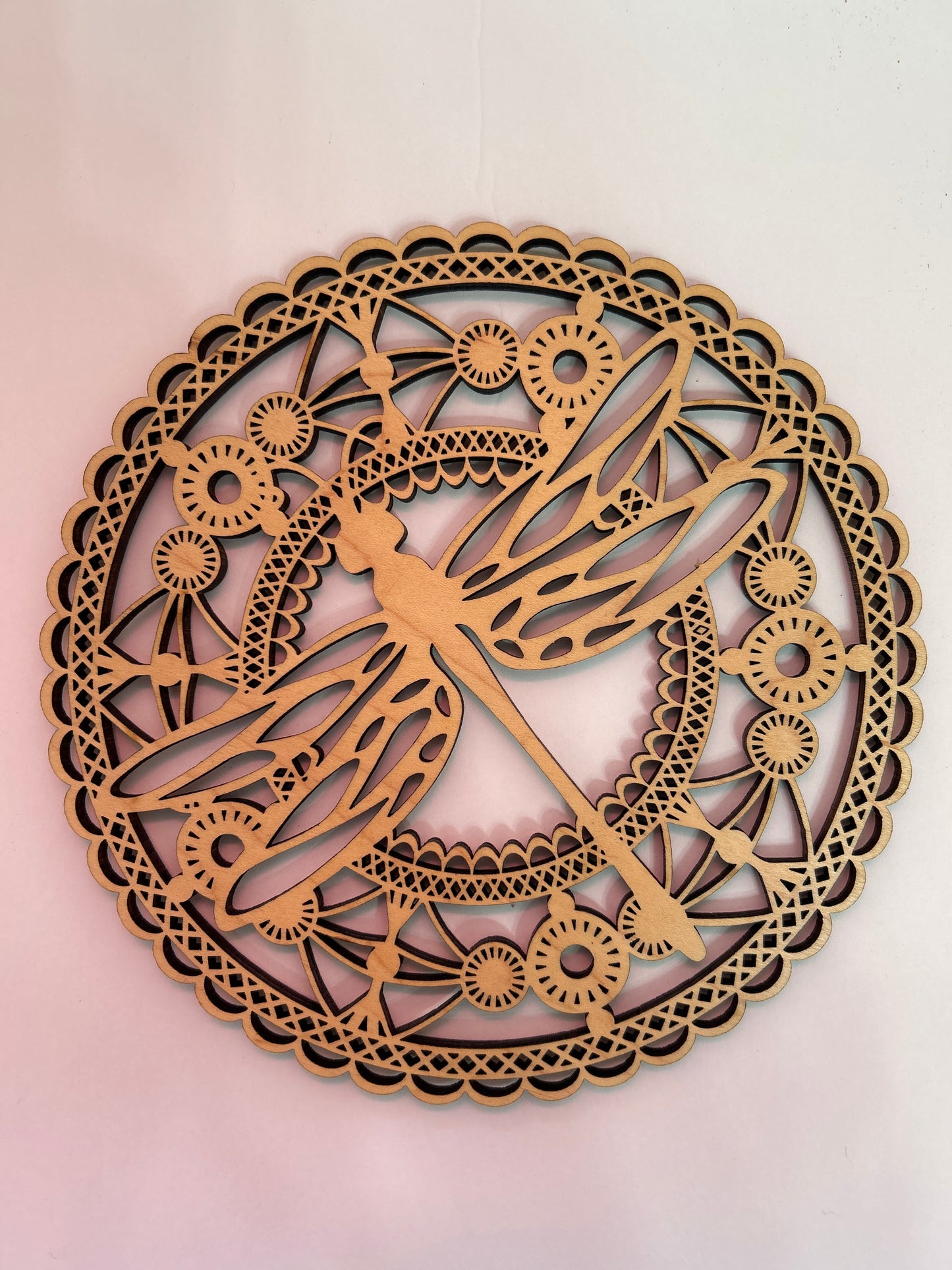 Wooden Mandala Dragonfly