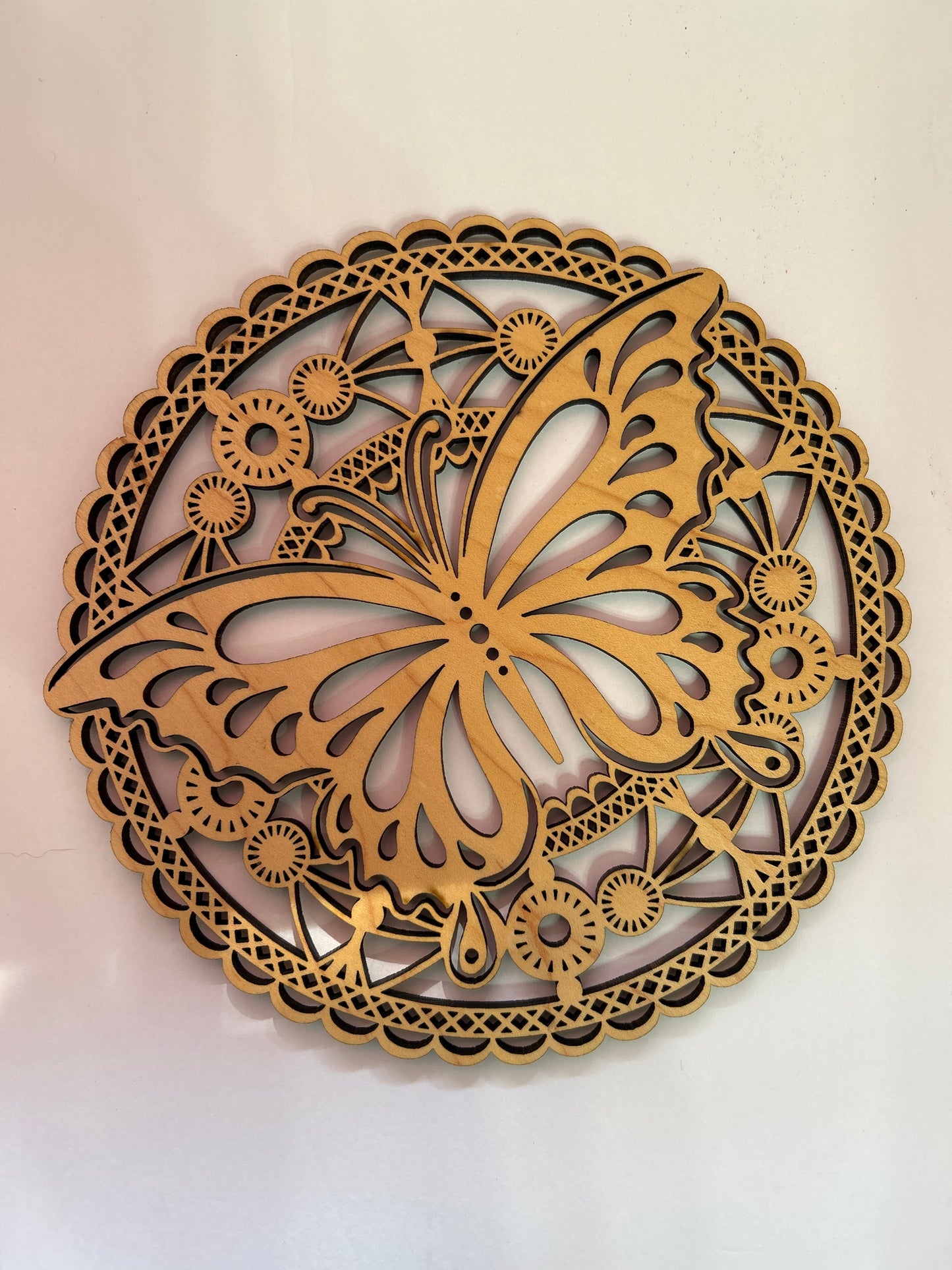 Wooden Mandala Butterfly