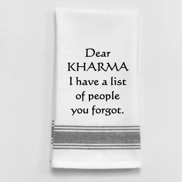 BB-D-61  Towel Dear Kharma, I have a list of people you forgot.